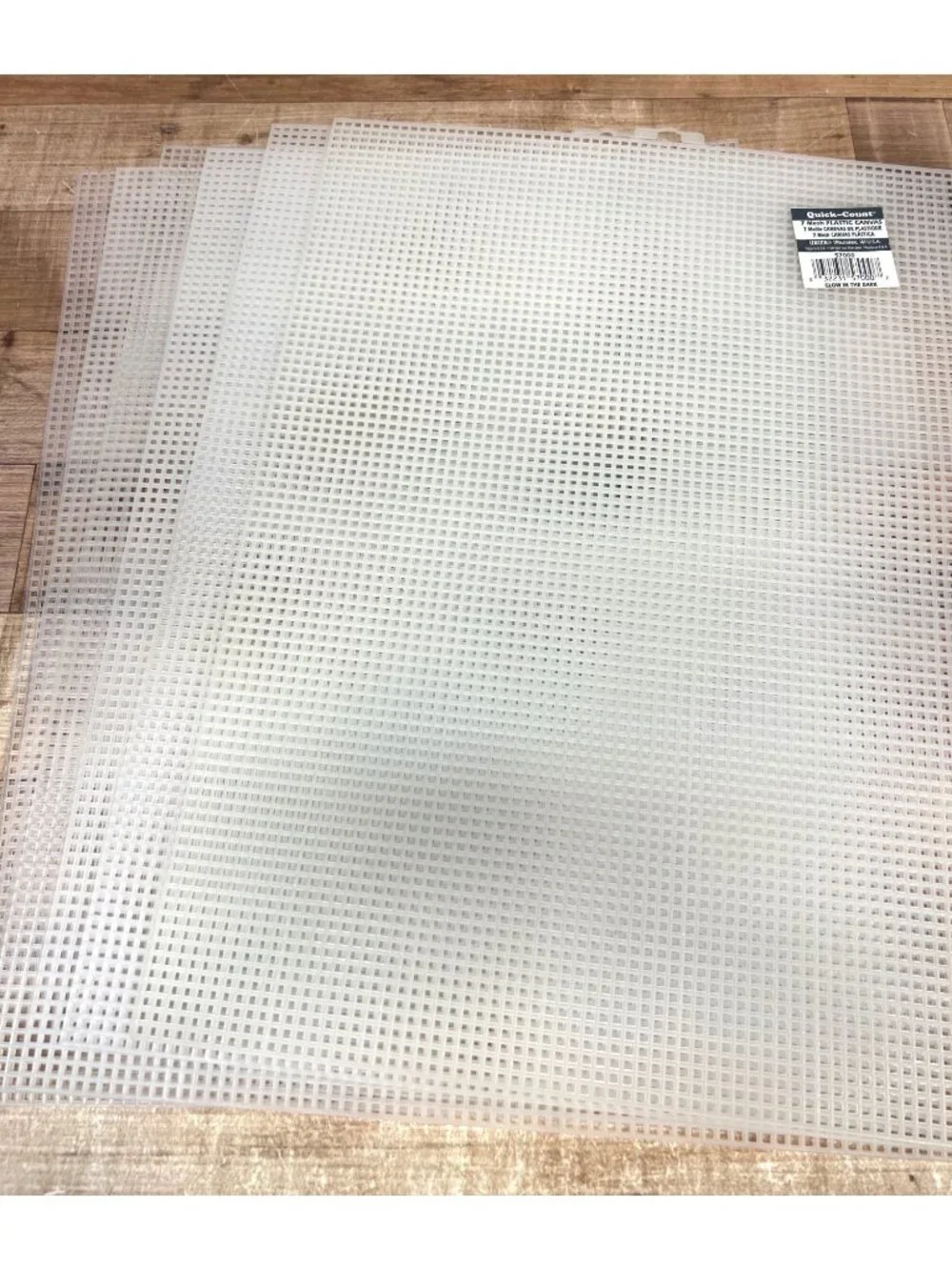 Set Of 6 Quick-Count 7 Count Mesh Plastic Canvas Sheets For Crafting